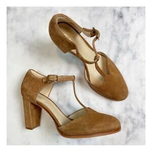 Clarks Kaylin Suede T-Strap Mary Jane Pumps